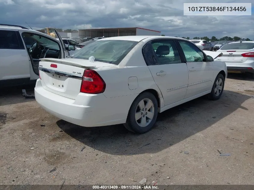 2006 Chevrolet Malibu Lt VIN: 1G1ZT53846F134456 Lot: 40313409