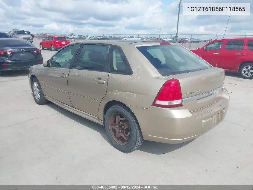 2006 Chevrolet Malibu Maxx Maxx Lt VIN: 1G1ZT61856F118565 Lot: 40335402