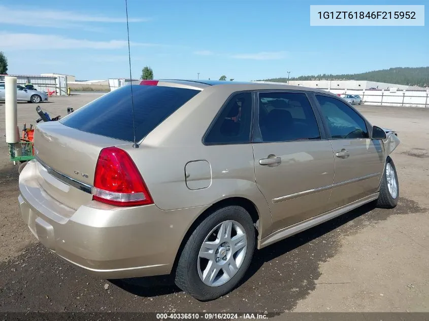 1G1ZT61846F215952 2006 Chevrolet Malibu Maxx Lt