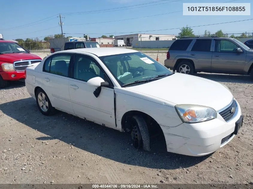 2006 Chevrolet Malibu Lt VIN: 1G1ZT51856F108855 Lot: 40344706