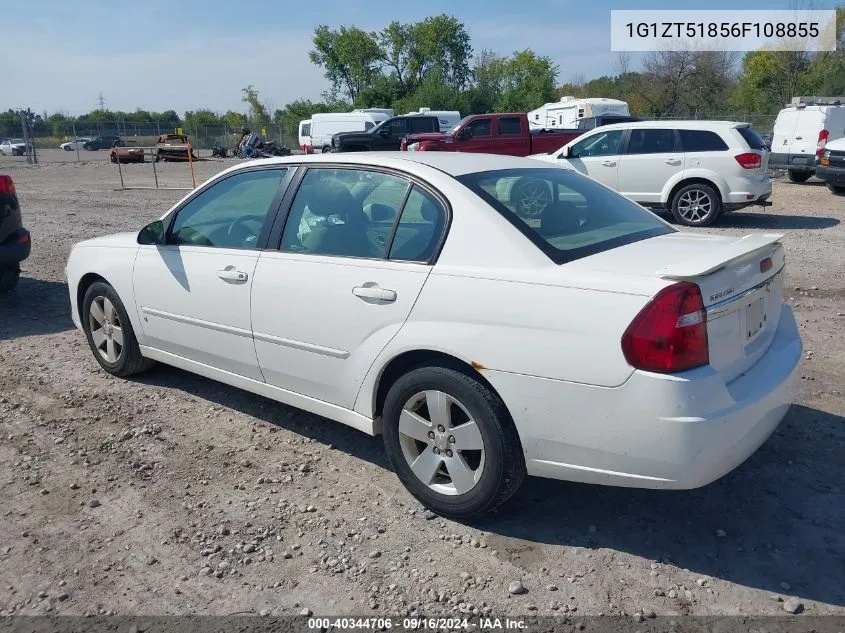 2006 Chevrolet Malibu Lt VIN: 1G1ZT51856F108855 Lot: 40344706