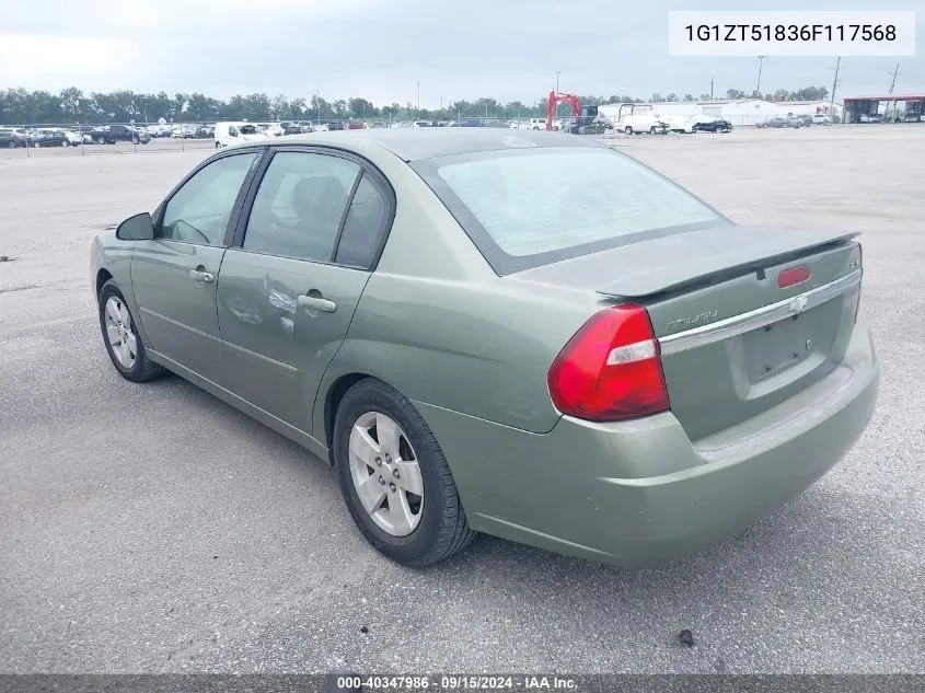 1G1ZT51836F117568 2006 Chevrolet Malibu Lt