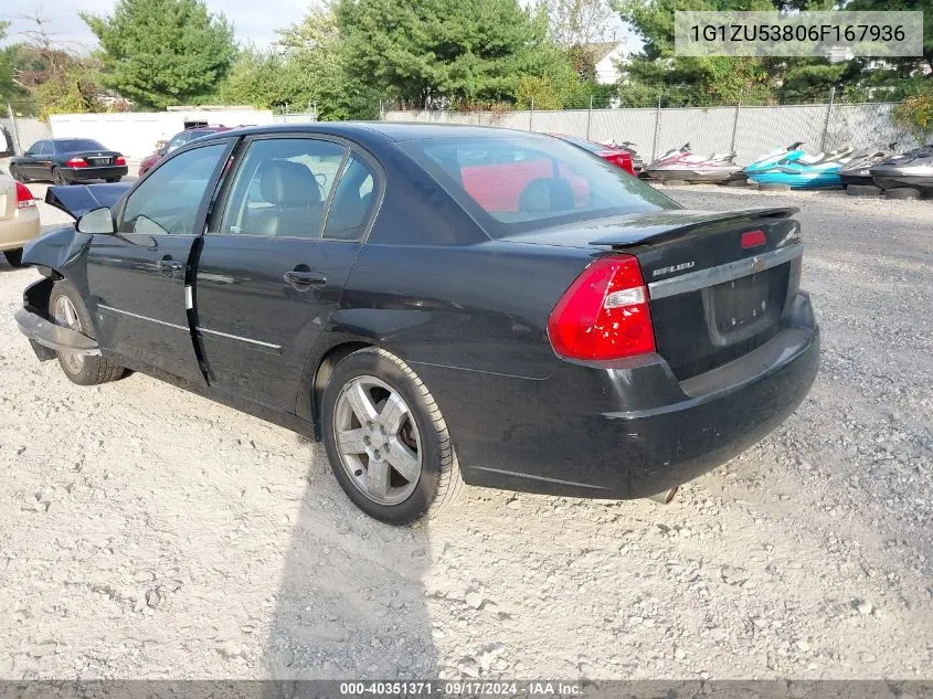 2006 Chevrolet Malibu Ltz VIN: 1G1ZU53806F167936 Lot: 40351371