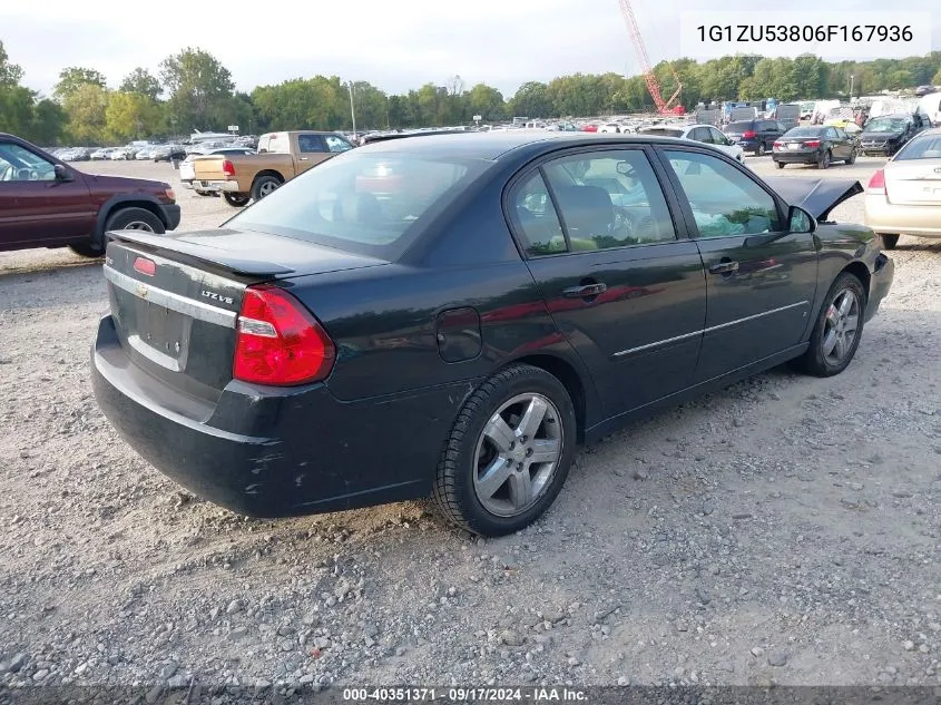 2006 Chevrolet Malibu Ltz VIN: 1G1ZU53806F167936 Lot: 40351371