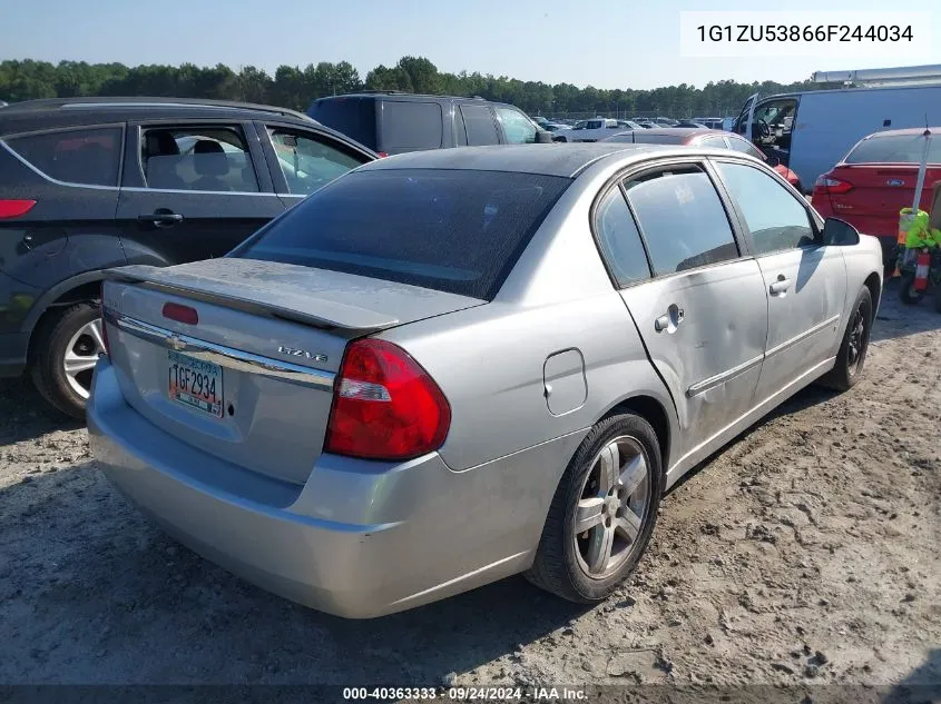 2006 Chevrolet Malibu Ltz VIN: 1G1ZU53866F244034 Lot: 40363333