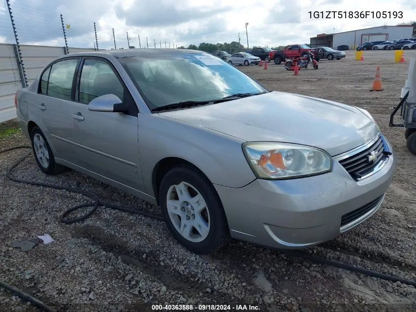 1G1ZT51836F105193 2006 Chevrolet Malibu Lt