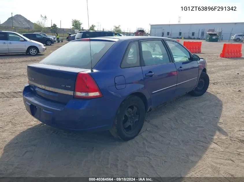 2006 Chevrolet Malibu Maxx Lt VIN: 1G1ZT63896F291342 Lot: 40364564