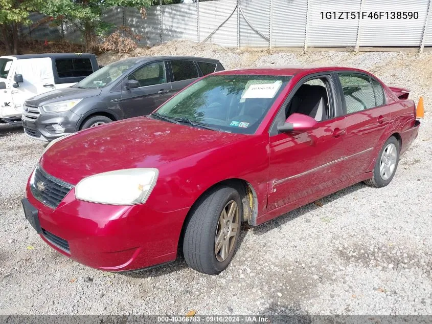 1G1ZT51F46F138590 2006 Chevrolet Malibu Lt