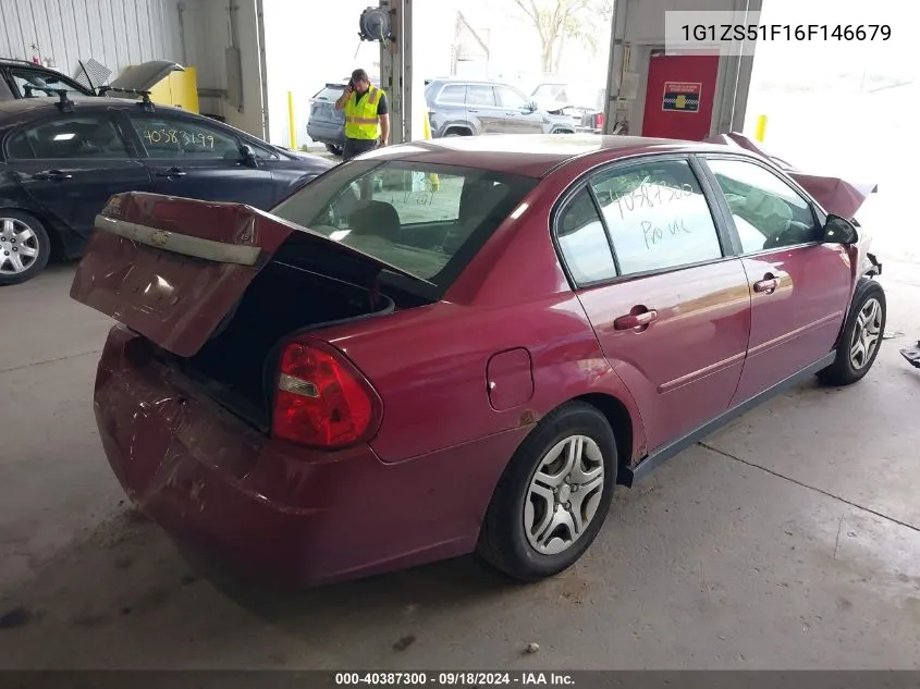 2006 Chevrolet Malibu Ls VIN: 1G1ZS51F16F146679 Lot: 40387300