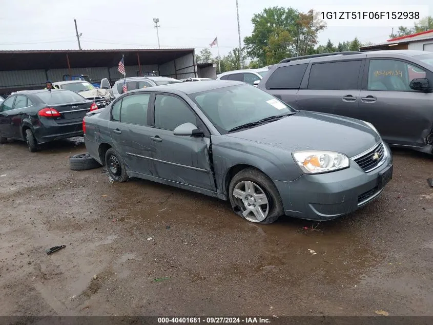 1G1ZT51F06F152938 2006 Chevrolet Malibu Lt