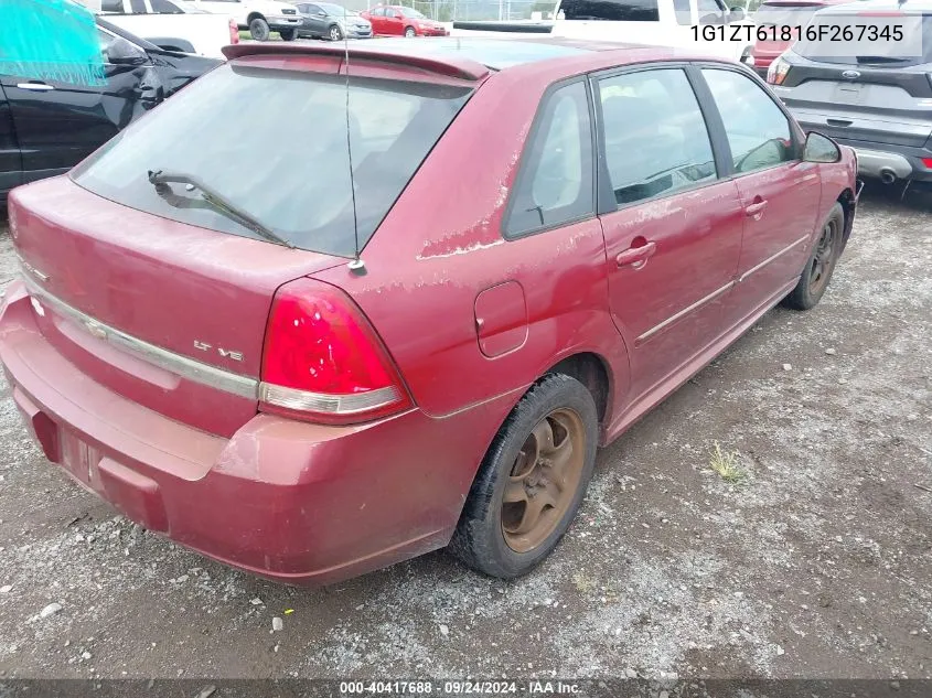 2006 Chevrolet Malibu Maxx Lt VIN: 1G1ZT61816F267345 Lot: 40417688