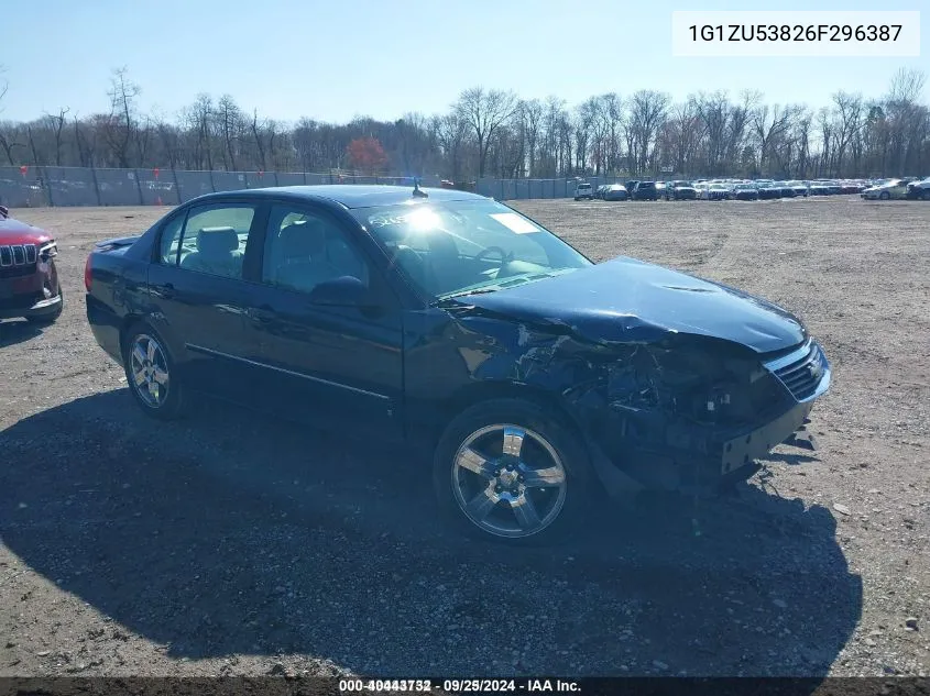 2006 Chevrolet Malibu Ltz VIN: 1G1ZU53826F296387 Lot: 40443732