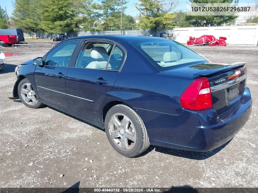 2006 Chevrolet Malibu Ltz VIN: 1G1ZU53826F296387 Lot: 40443732