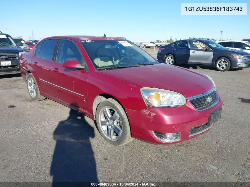 2006 Chevrolet Malibu Ltz VIN: 1G1ZU53836F183743 Lot: 40489834