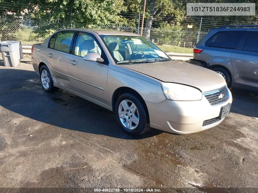 2006 Chevrolet Malibu Lt VIN: 1G1ZT51836F244983 Lot: 40622799