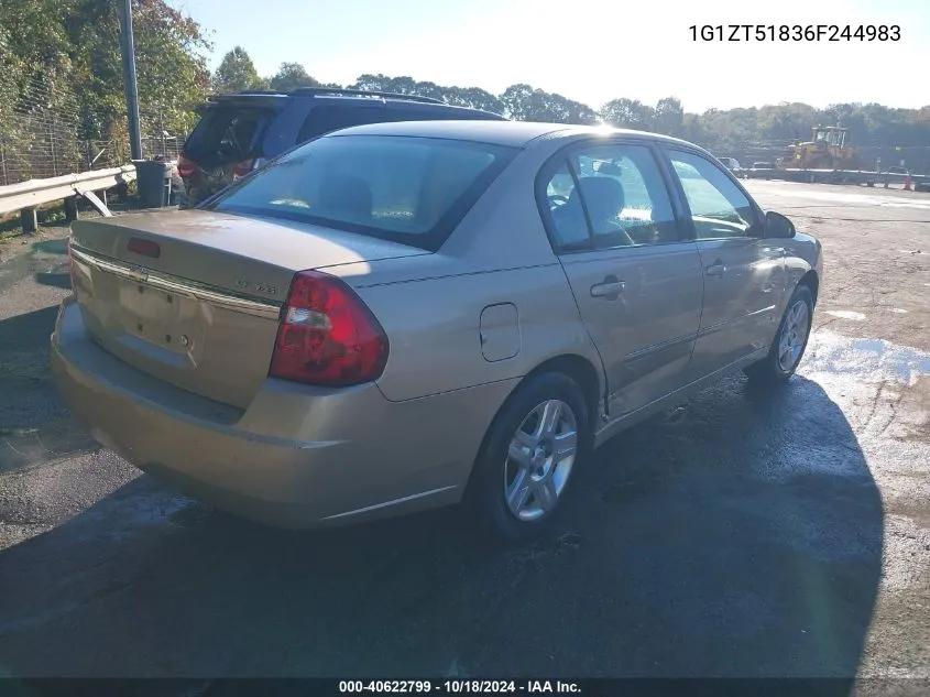 1G1ZT51836F244983 2006 Chevrolet Malibu Lt