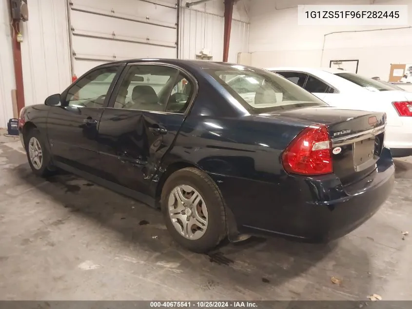 2006 Chevrolet Malibu Ls VIN: 1G1ZS51F96F282445 Lot: 40675541