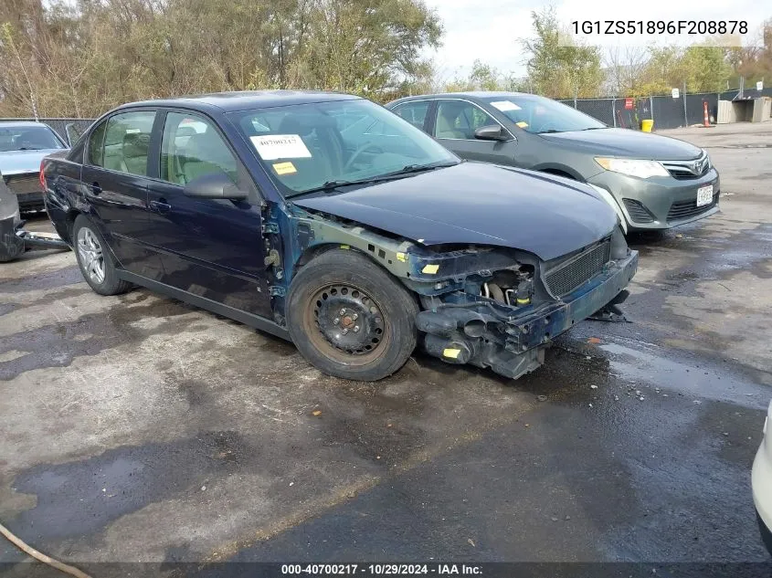 2006 Chevrolet Malibu Ls VIN: 1G1ZS51896F208878 Lot: 40700217