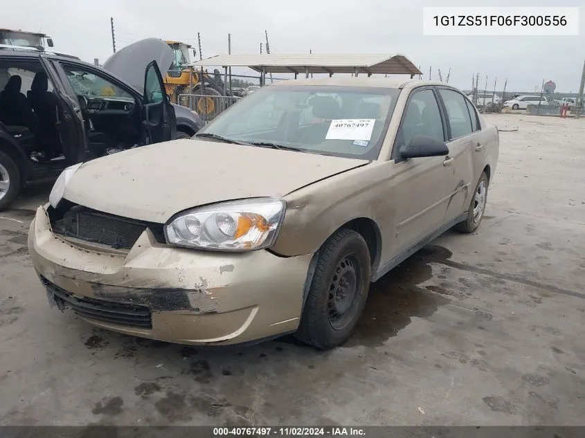 2006 Chevrolet Malibu Ls VIN: 1G1ZS51F06F300556 Lot: 40767497