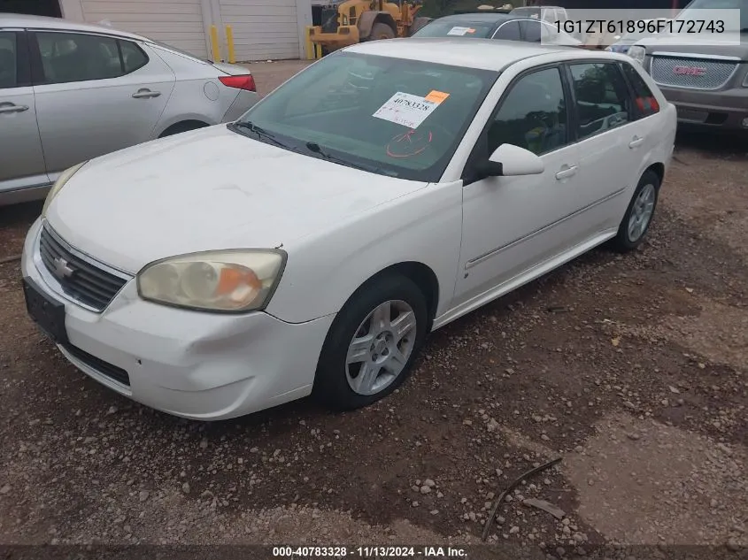 2006 Chevrolet Malibu Maxx Lt VIN: 1G1ZT61896F172743 Lot: 40783328