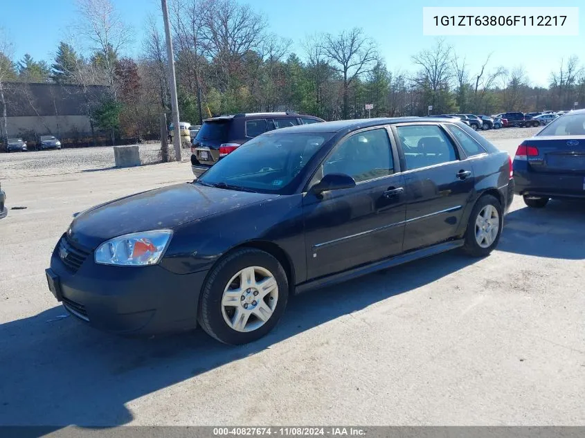 2006 Chevrolet Malibu Maxx Lt VIN: 1G1ZT63806F112217 Lot: 40827674