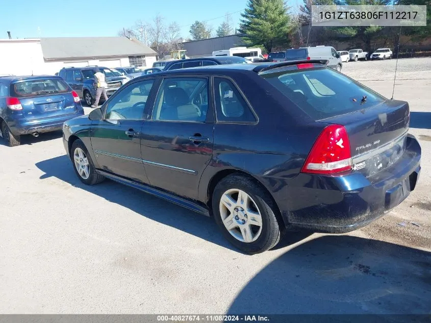 2006 Chevrolet Malibu Maxx Lt VIN: 1G1ZT63806F112217 Lot: 40827674