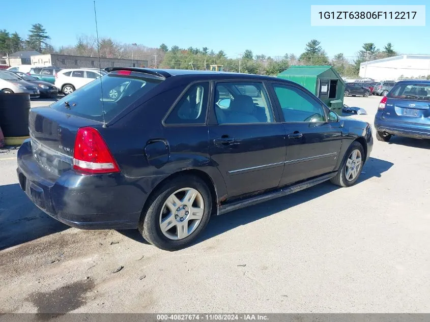 2006 Chevrolet Malibu Maxx Lt VIN: 1G1ZT63806F112217 Lot: 40827674