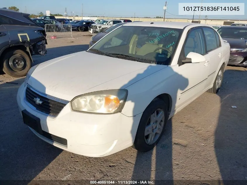 2006 Chevrolet Malibu Lt VIN: 1G1ZT51836F141045 Lot: 40851044