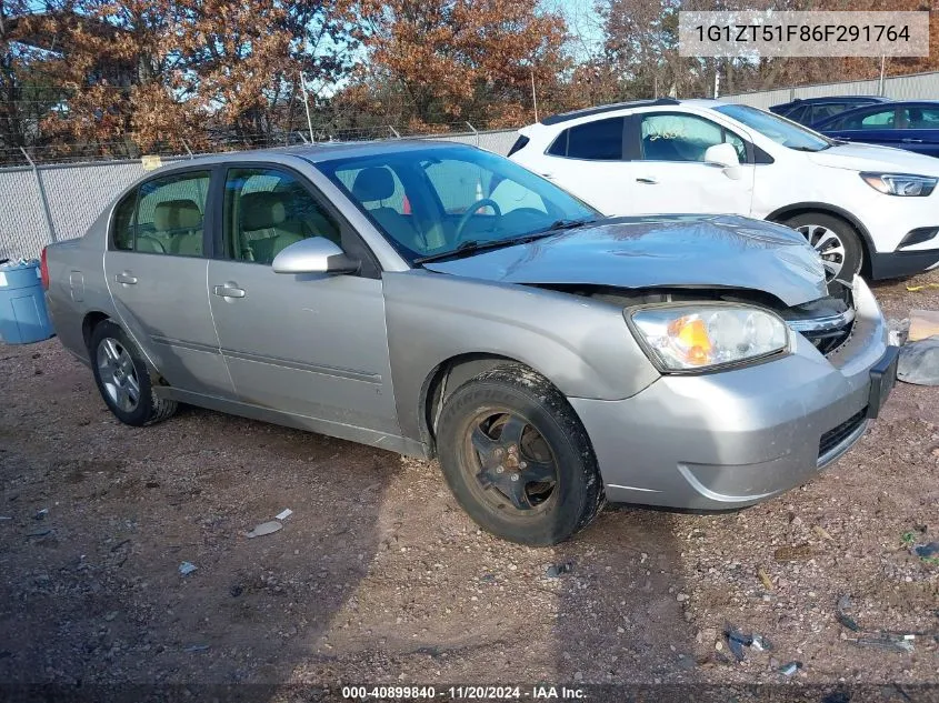 2006 Chevrolet Malibu Lt VIN: 1G1ZT51F86F291764 Lot: 40899840