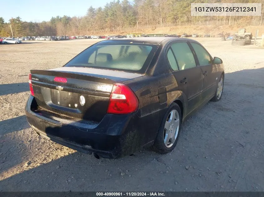 2006 Chevrolet Malibu Ss VIN: 1G1ZW53126F212341 Lot: 40900961