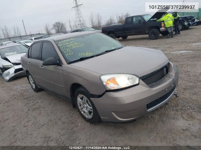 2007 Chevrolet Malibu VIN: 1G1ZS58F37F239937 Lot: 12152621