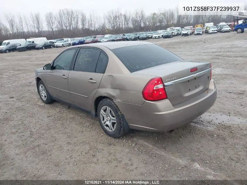 2007 Chevrolet Malibu VIN: 1G1ZS58F37F239937 Lot: 12152621