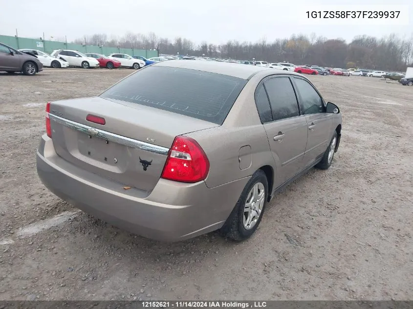 2007 Chevrolet Malibu VIN: 1G1ZS58F37F239937 Lot: 12152621