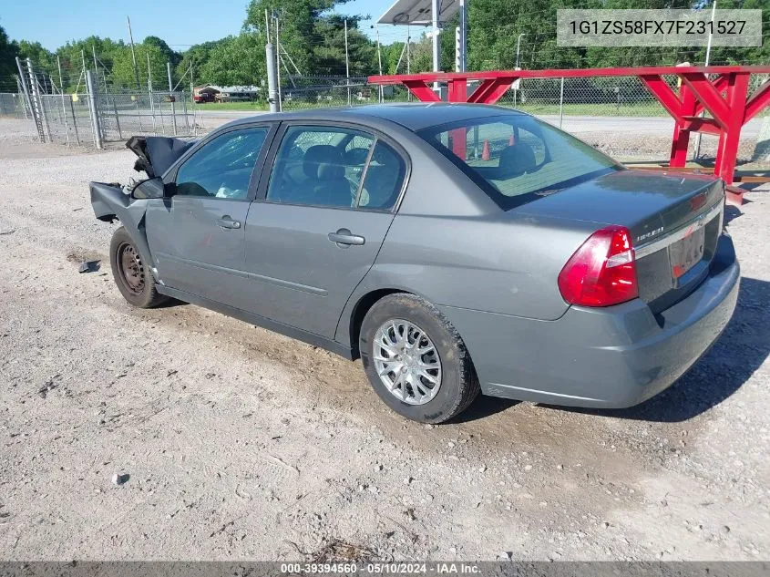 2007 Chevrolet Malibu Ls VIN: 1G1ZS58FX7F231527 Lot: 39394560