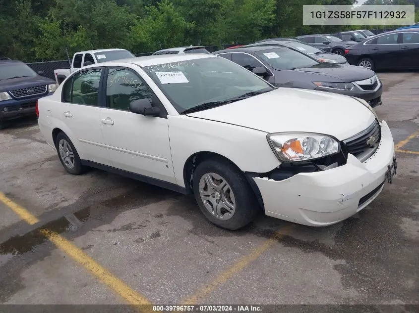 2007 Chevrolet Malibu Ls VIN: 1G1ZS58F57F112932 Lot: 39796757