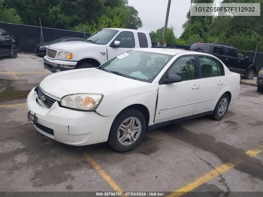 2007 Chevrolet Malibu Ls VIN: 1G1ZS58F57F112932 Lot: 39796757