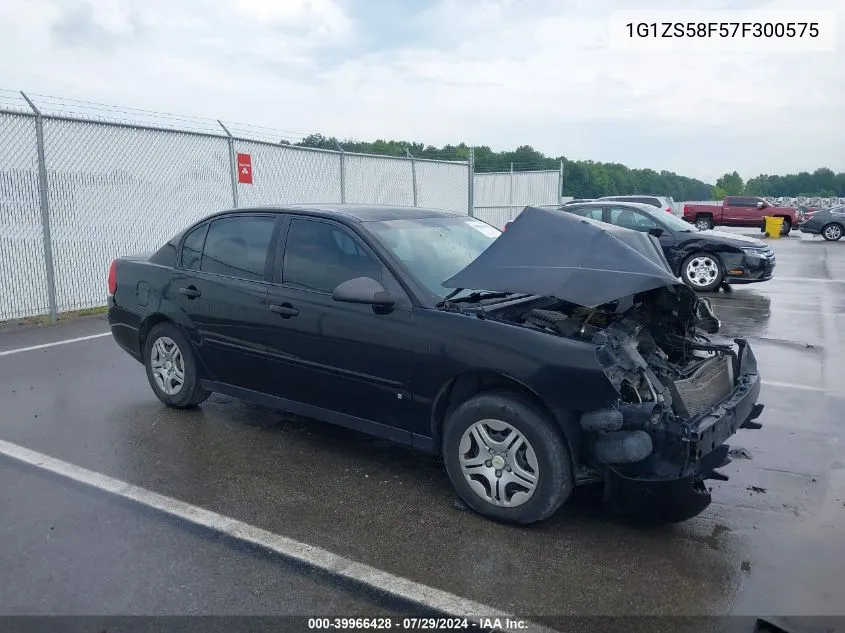 2007 Chevrolet Malibu Ls VIN: 1G1ZS58F57F300575 Lot: 39966428