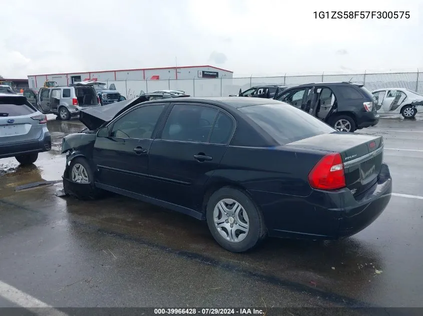 2007 Chevrolet Malibu Ls VIN: 1G1ZS58F57F300575 Lot: 39966428