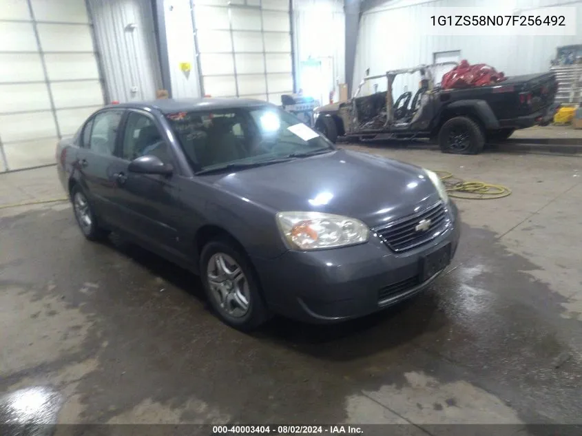 1G1ZS58N07F256492 2007 Chevrolet Malibu Ls