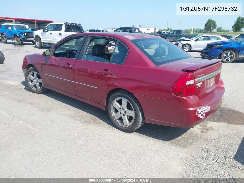 2007 Chevrolet Malibu Ltz VIN: 1G1ZU57N17F298732 Lot: 40030887