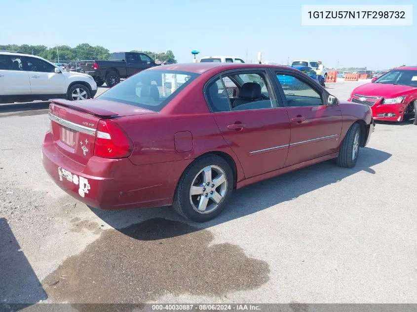 2007 Chevrolet Malibu Ltz VIN: 1G1ZU57N17F298732 Lot: 40030887