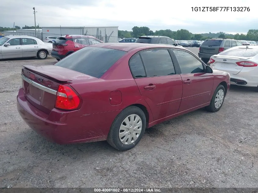 2007 Chevrolet Malibu Lt VIN: 1G1ZT58F77F133276 Lot: 40081802