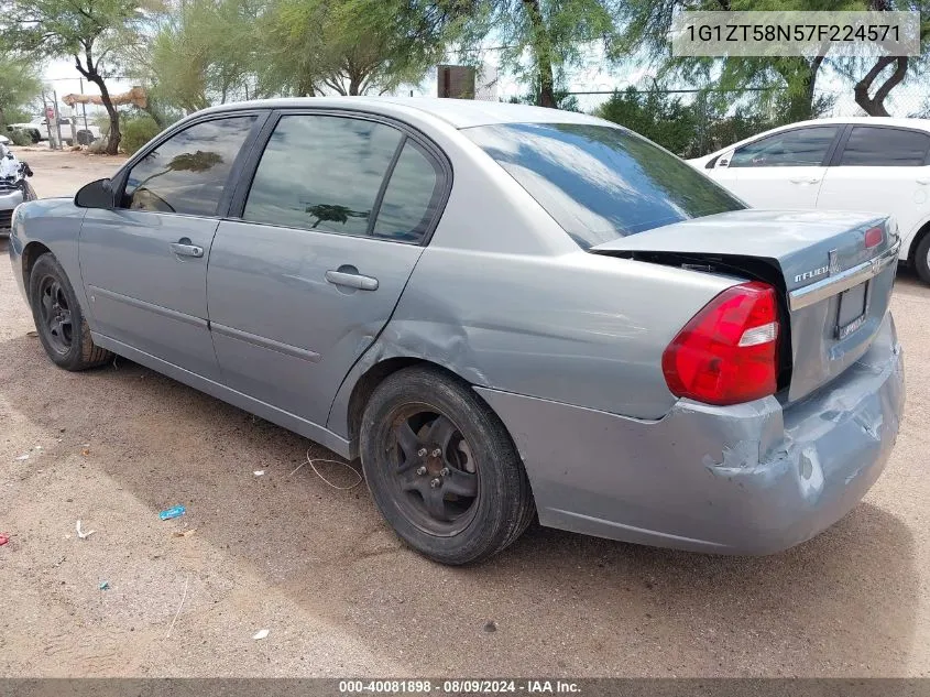 2007 Chevrolet Malibu Lt VIN: 1G1ZT58N57F224571 Lot: 40081898