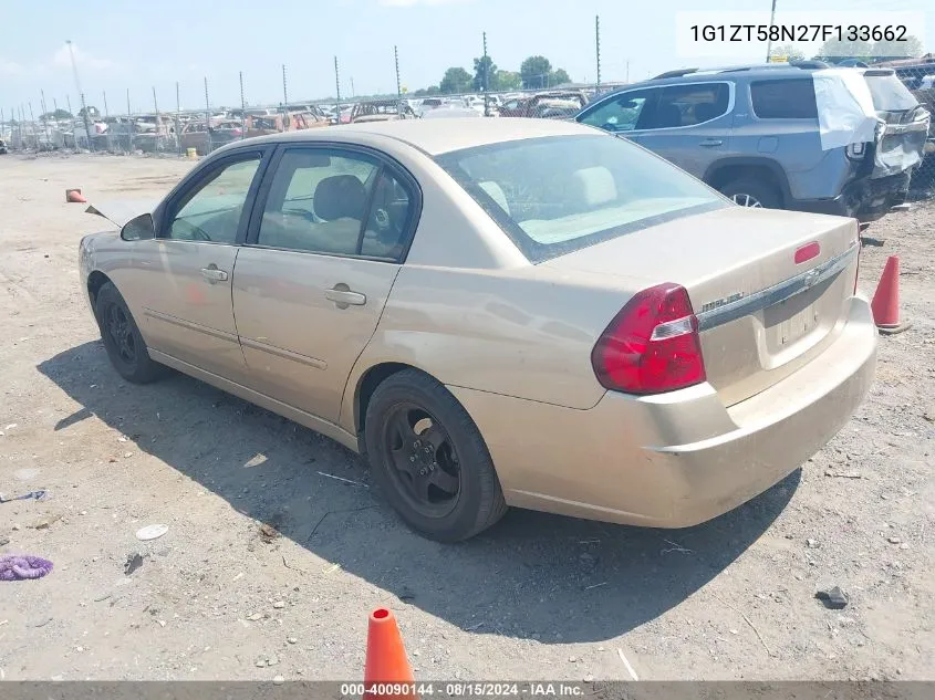 2007 Chevrolet Malibu Lt VIN: 1G1ZT58N27F133662 Lot: 40090144