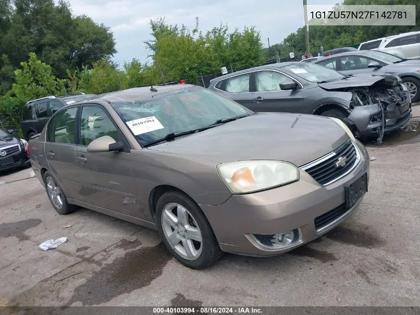 2007 Chevrolet Malibu Ltz VIN: 1G1ZU57N27F142781 Lot: 40103994