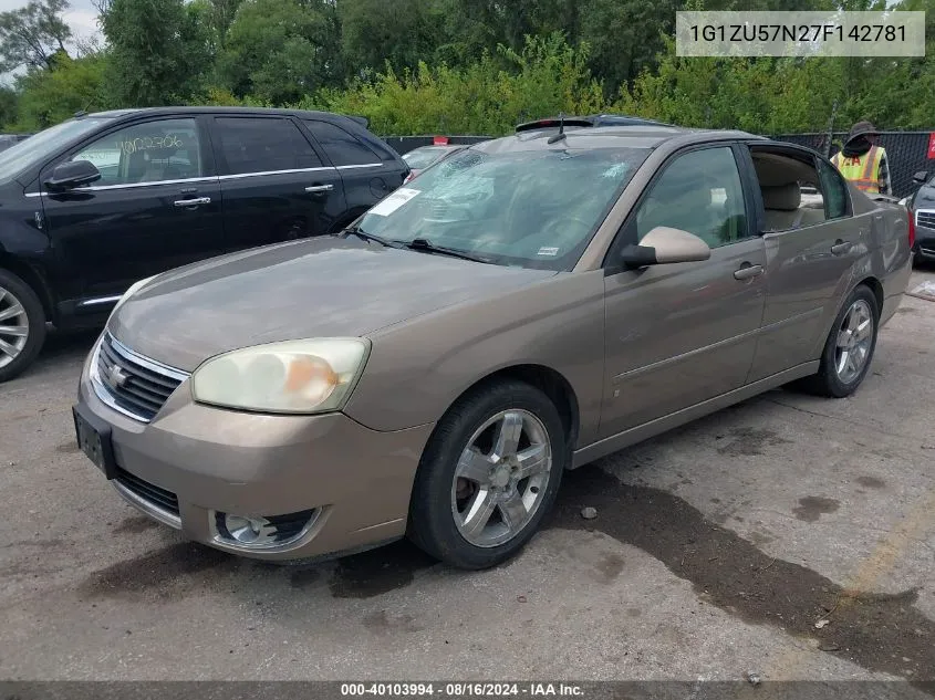 2007 Chevrolet Malibu Ltz VIN: 1G1ZU57N27F142781 Lot: 40103994