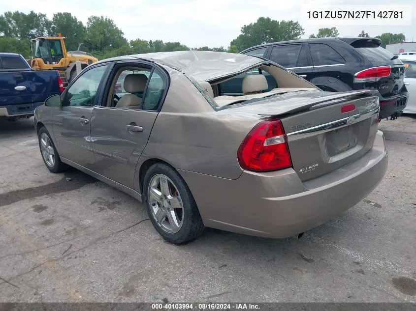 1G1ZU57N27F142781 2007 Chevrolet Malibu Ltz