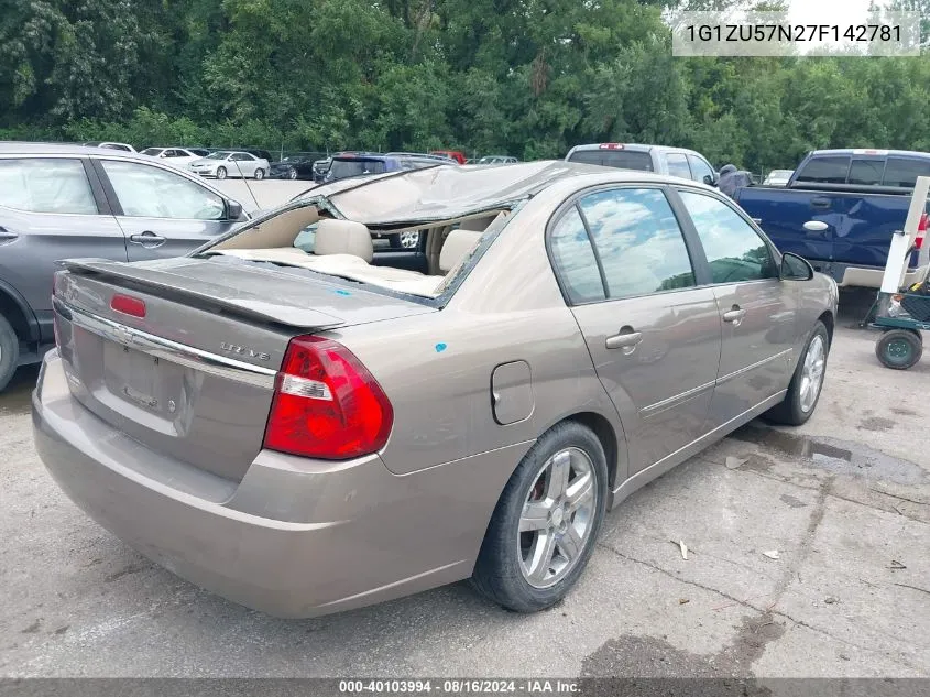 1G1ZU57N27F142781 2007 Chevrolet Malibu Ltz