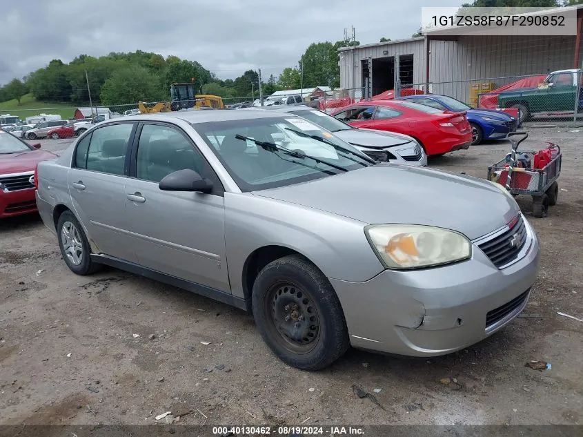 2007 Chevrolet Malibu Ls VIN: 1G1ZS58F87F290852 Lot: 40130462