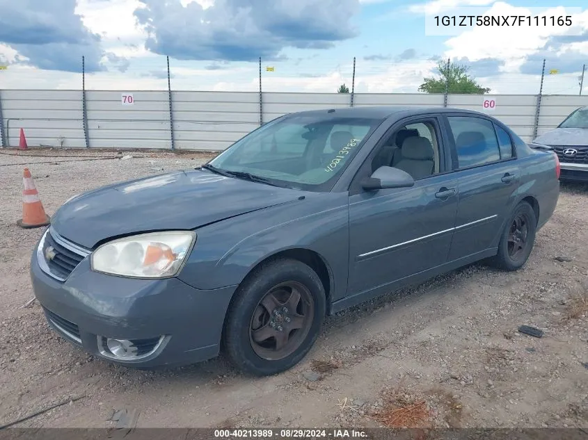 1G1ZT58NX7F111165 2007 Chevrolet Malibu Lt